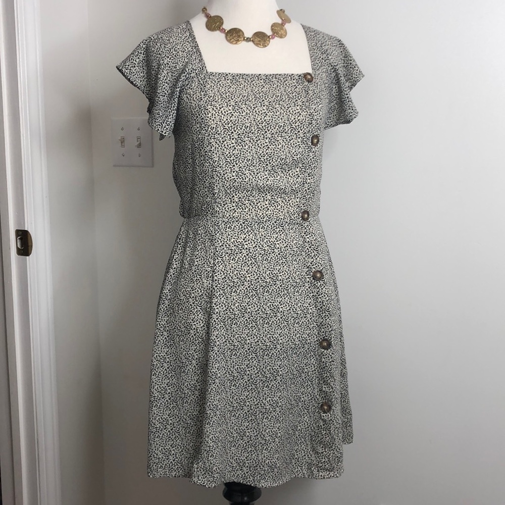 Sienna Sky Animal Print Smocked Back Dress XS